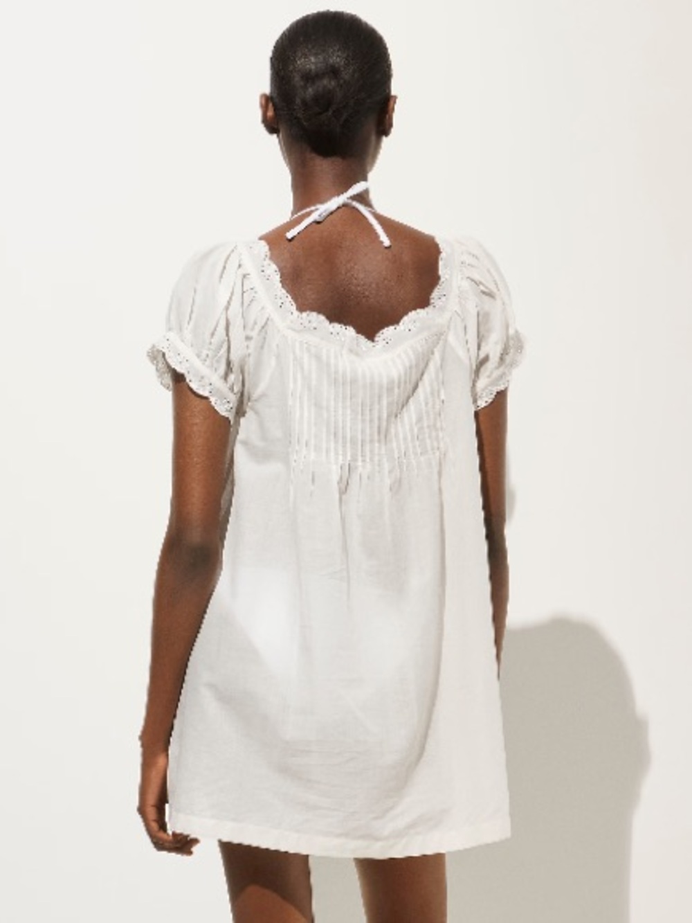NWT J. Crew White Short Sleeve Mini Dress Cover-Up - Picture 5 of 9